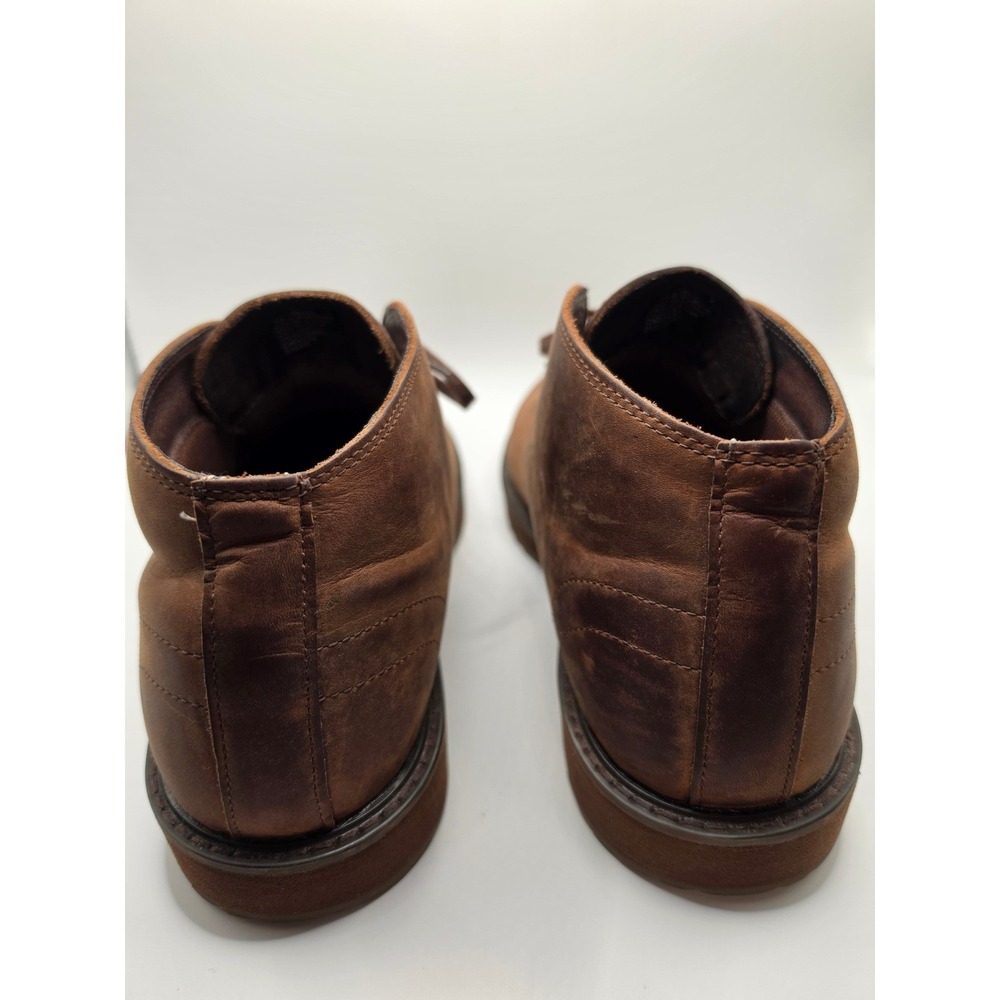LL Bean Mens Stonington Chukka Boots Brown Leather Mid Top Shoes 511441 Sz 10.5 - Picture 3 of 9